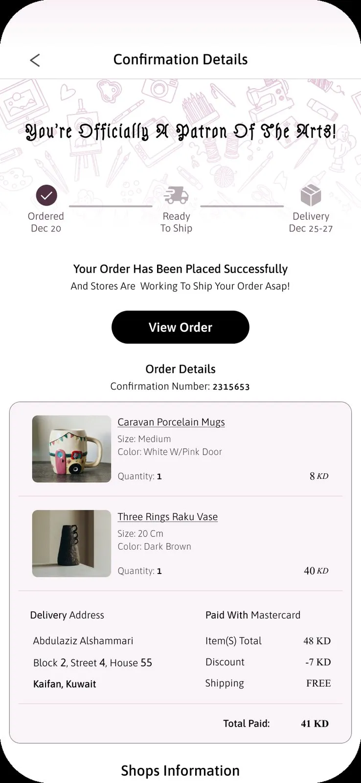 Motif app: Confirmed