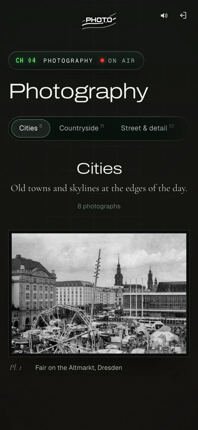 This website screen